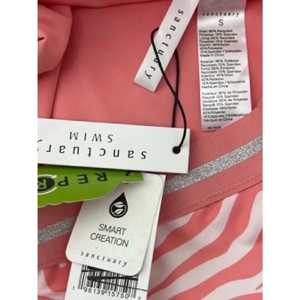 NWT Sanctuary Pink Zebra Animal Print Bikini
